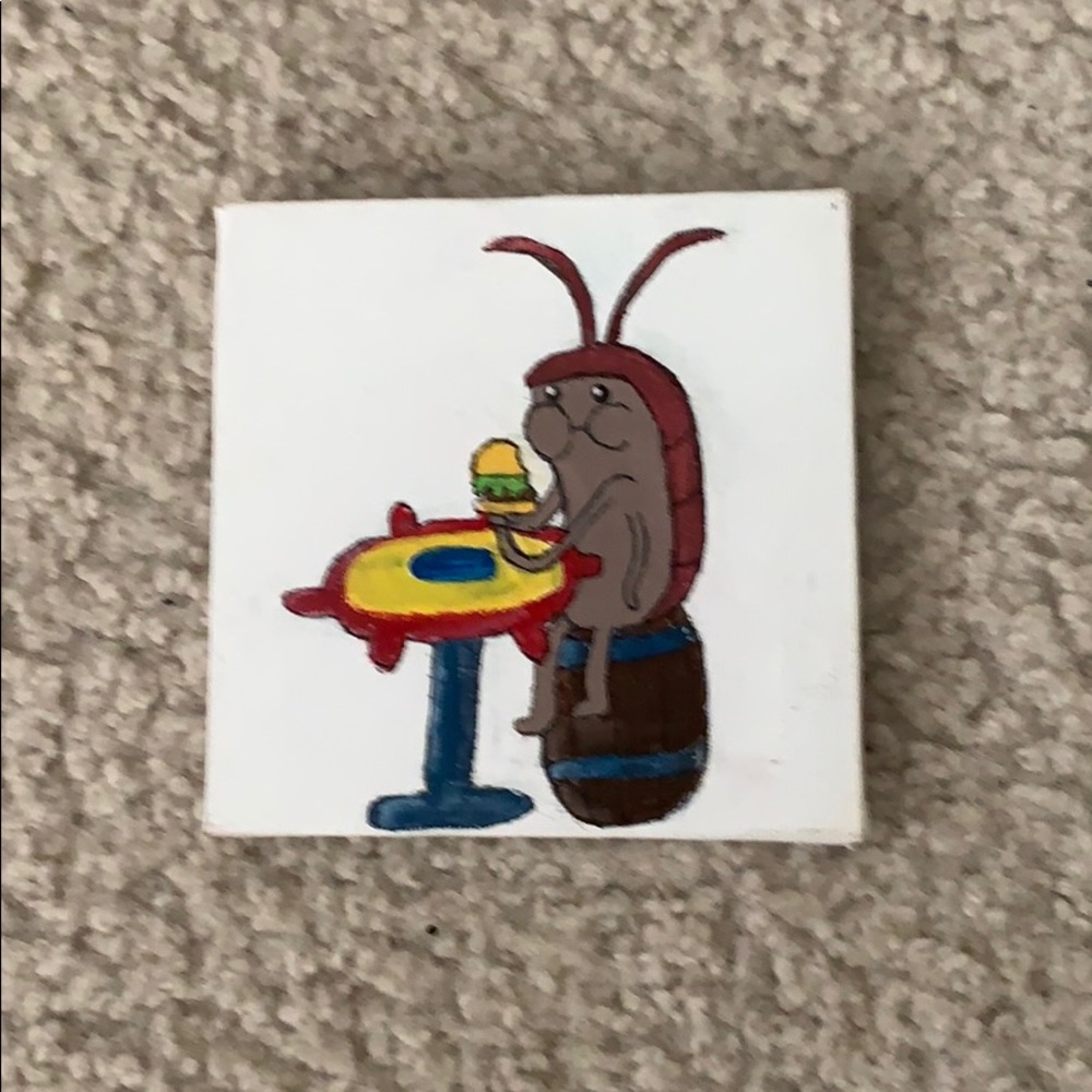 Spongebob roach eating burger
